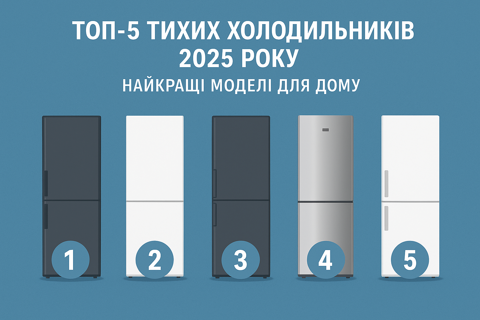 Сучасний тихий холодильник на кухні